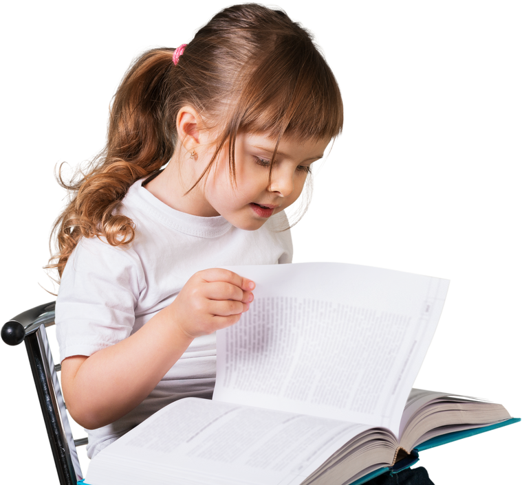 Child Read Book.